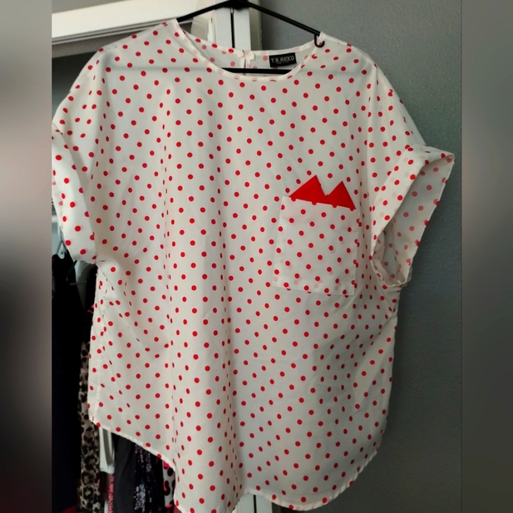 Retro 80s plus size top 2/3X